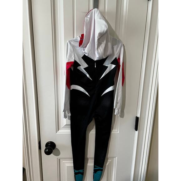 Spider Gwen Stacy Kids XS SpiderMan Cosplay comics hero Costume Jumpsuit NO MASK - Picture 4 of 5